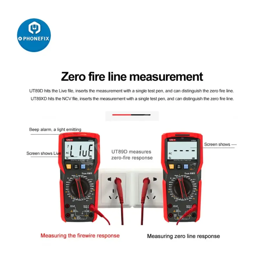 UT89XD LED Multimeter Smart Capacitance Voltage Current Tester - Image 11