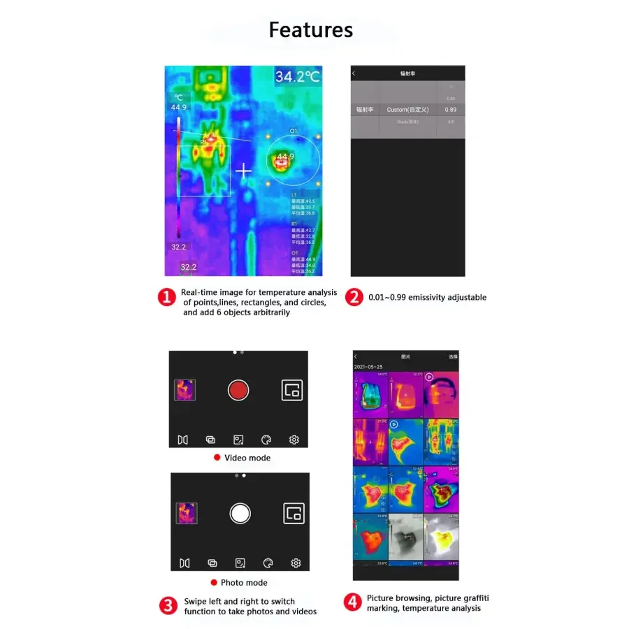 UTi120 Thermal Imager Infrared Camera Mobile Phone Android Type-C - Image 11