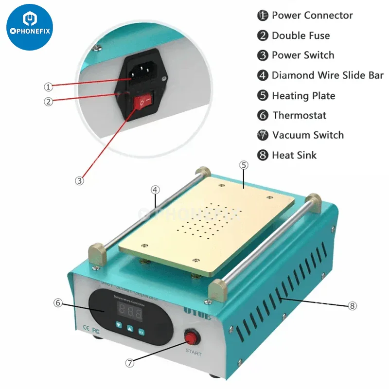 UYUE 948T S+ 7 inch LCD Screen Pre-heating Separator Machine - Image 6