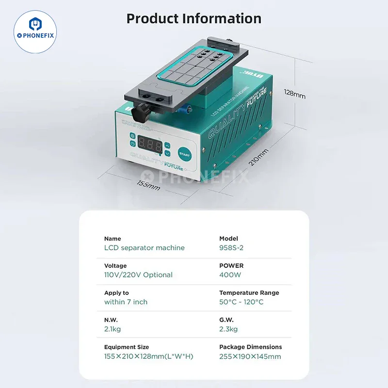 UYUE 958S-3 7 inch Auto Heating LCD Screen Separator Machine - Image 21