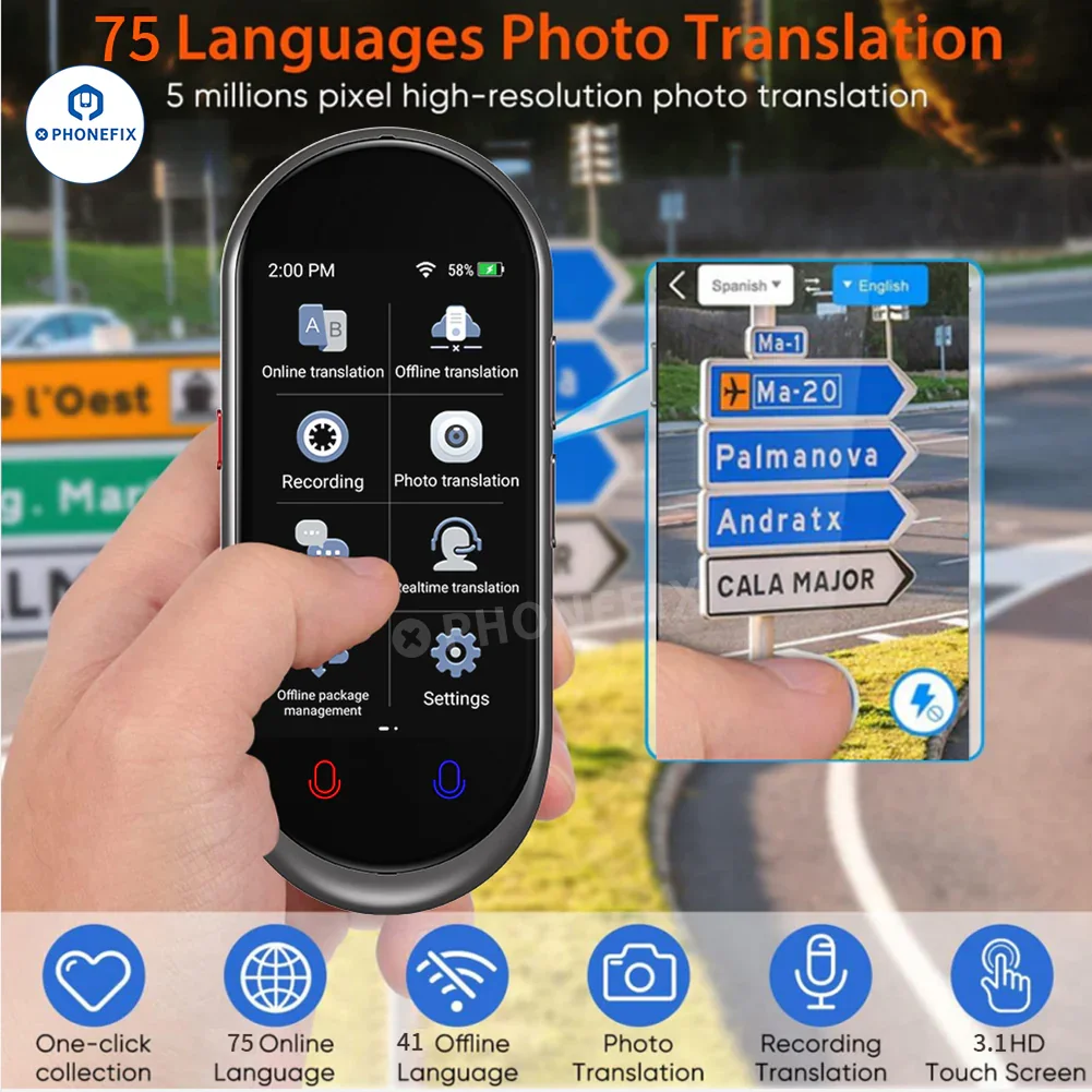VORMOR Z6 Z8 Portable Translator Smart Offline Real Time Translation - Image 3