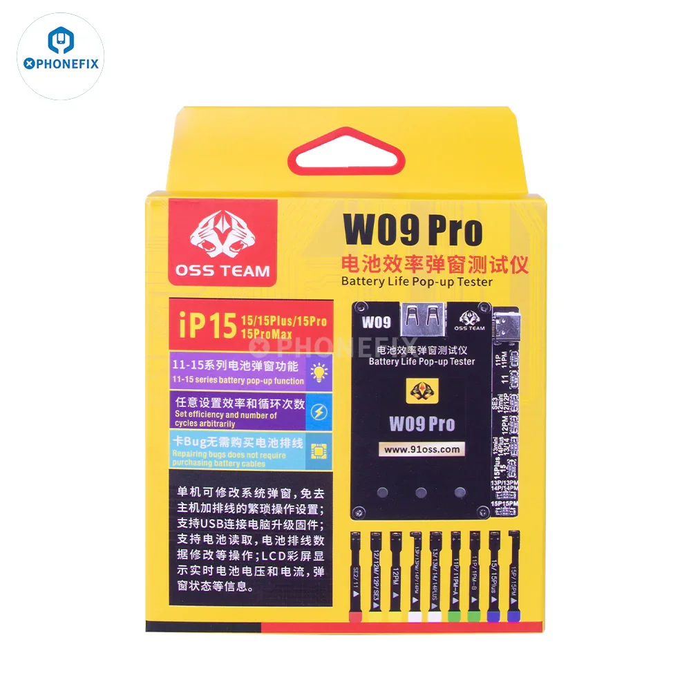 W09 Pro Tester Solved iPhone 11-15 Battery Pop-up Without Tag-on Cable - Image 4