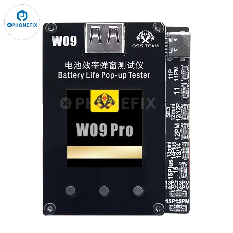 W09 Pro Tester Solved iPhone 11-15 Battery Pop-up Without Tag-on Cable - Image 5