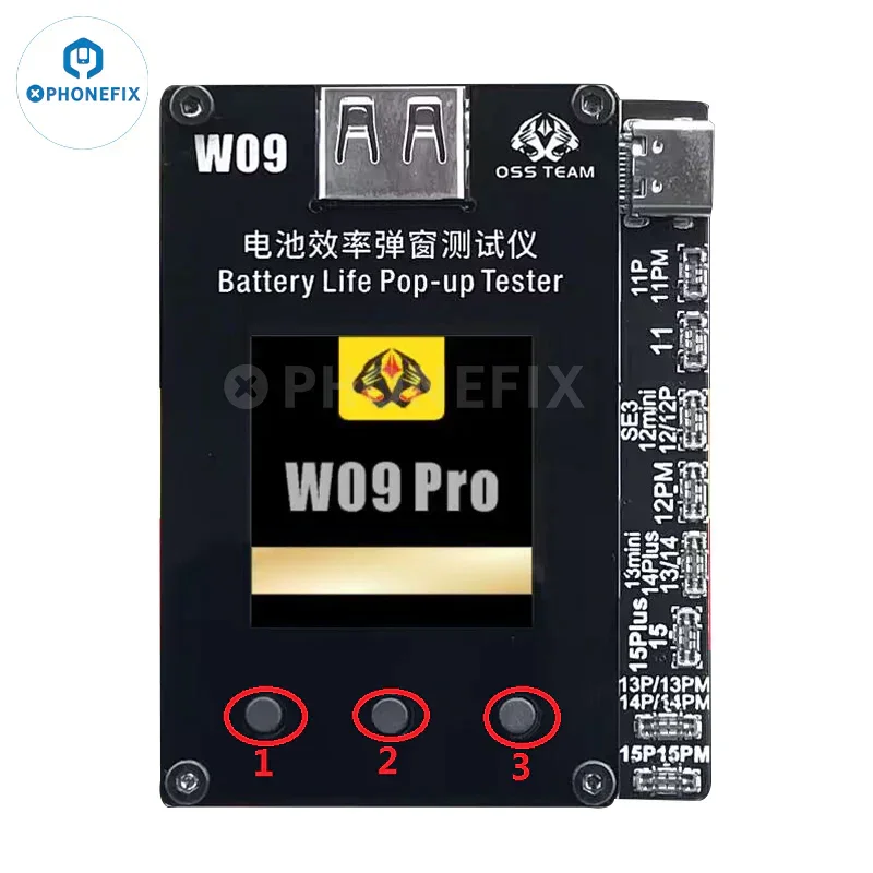W09 Pro Tester Solved iPhone 11-15 Battery Pop-up Without Tag-on Cable - Image 9