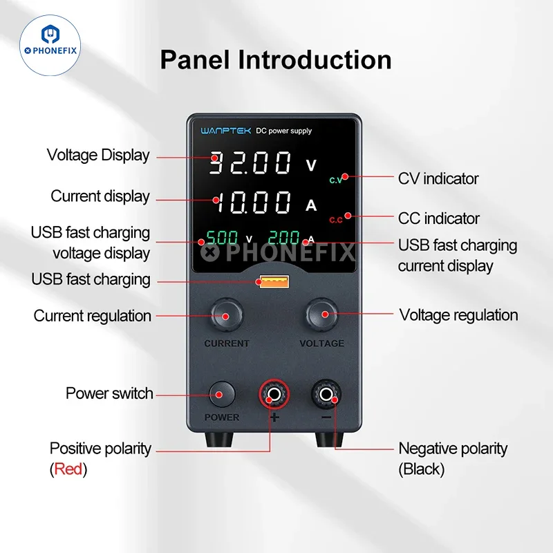 Wanptek GA Series Adjustable DC Voltage Regulator Digital Power Supply - Image 10