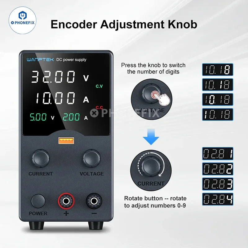 Wanptek GA Series Adjustable DC Voltage Regulator Digital Power Supply - Image 3