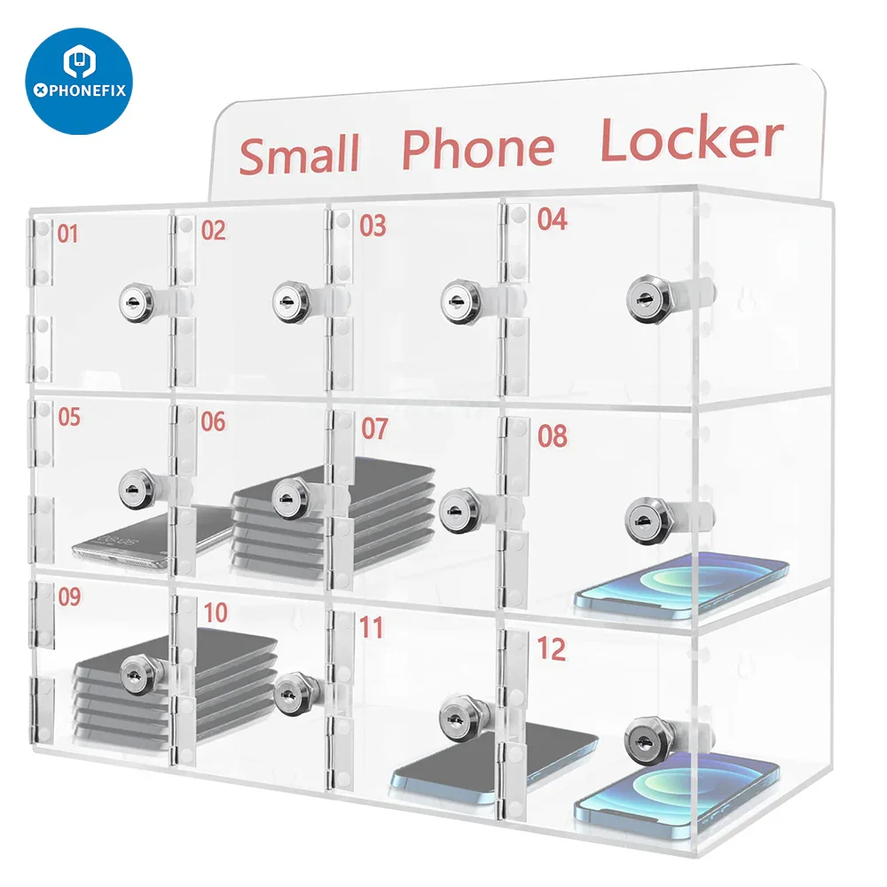 Waterproof Acrylic Mobile Phone Small Device Storage Locker Box - Image 2