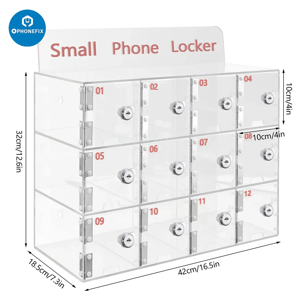 Waterproof Acrylic Mobile Phone Small Device Storage Locker Box - Image 3