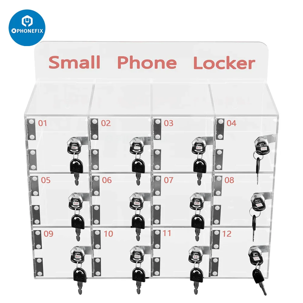 Waterproof Acrylic Mobile Phone Small Device Storage Locker Box - Image 4