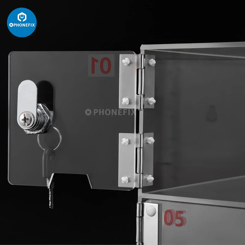 Waterproof Acrylic Mobile Phone Small Device Storage Locker Box - Image 5