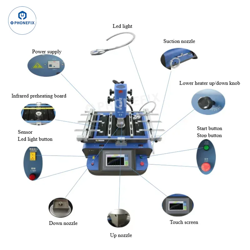 WDS-580 BGA Rework Station for Desoldering Reballing Soldering BGA SMD IC - Image 4