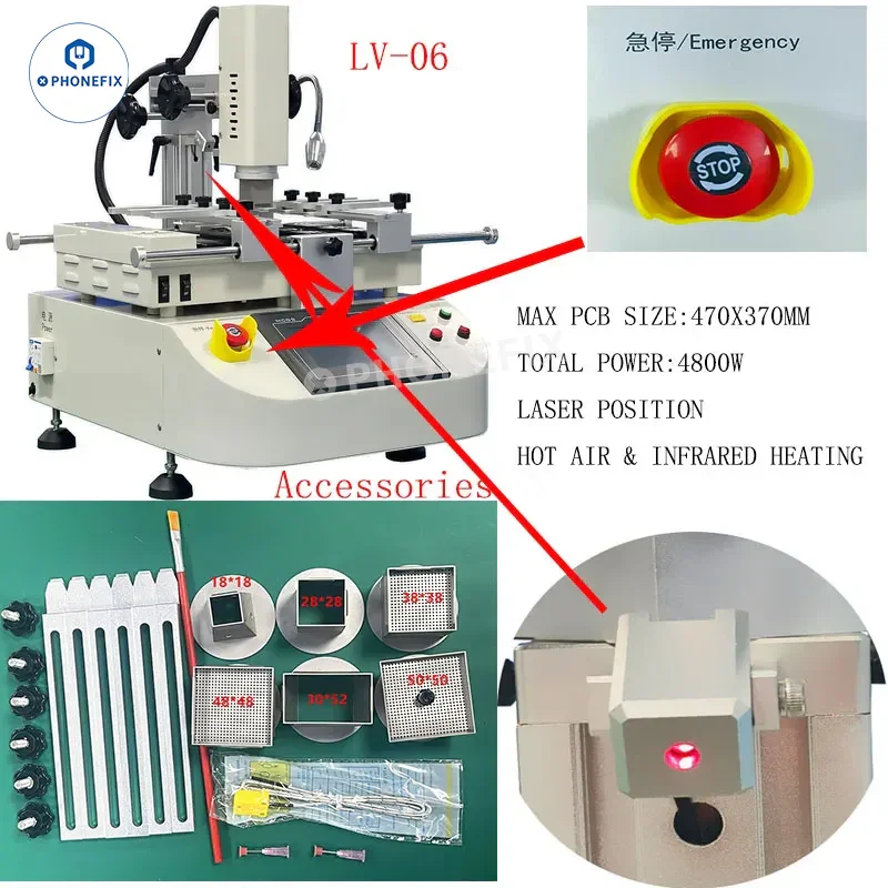 WDS-580 BGA Rework Station for Desoldering Reballing Soldering BGA SMD IC - Image 6