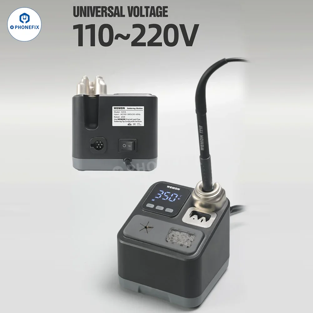 WEMON K21A Soldering Station with C210 Iron Tips for Phone Repair - Image 3