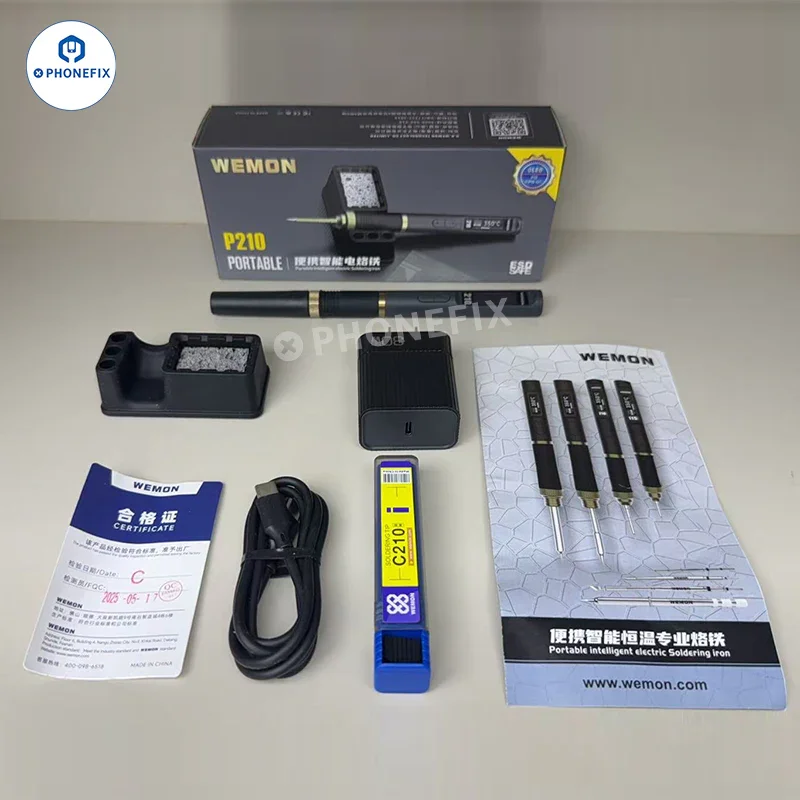 WEMON Portable Soldering Iron supports C115 C210 C245 T12 Tips - Image 3