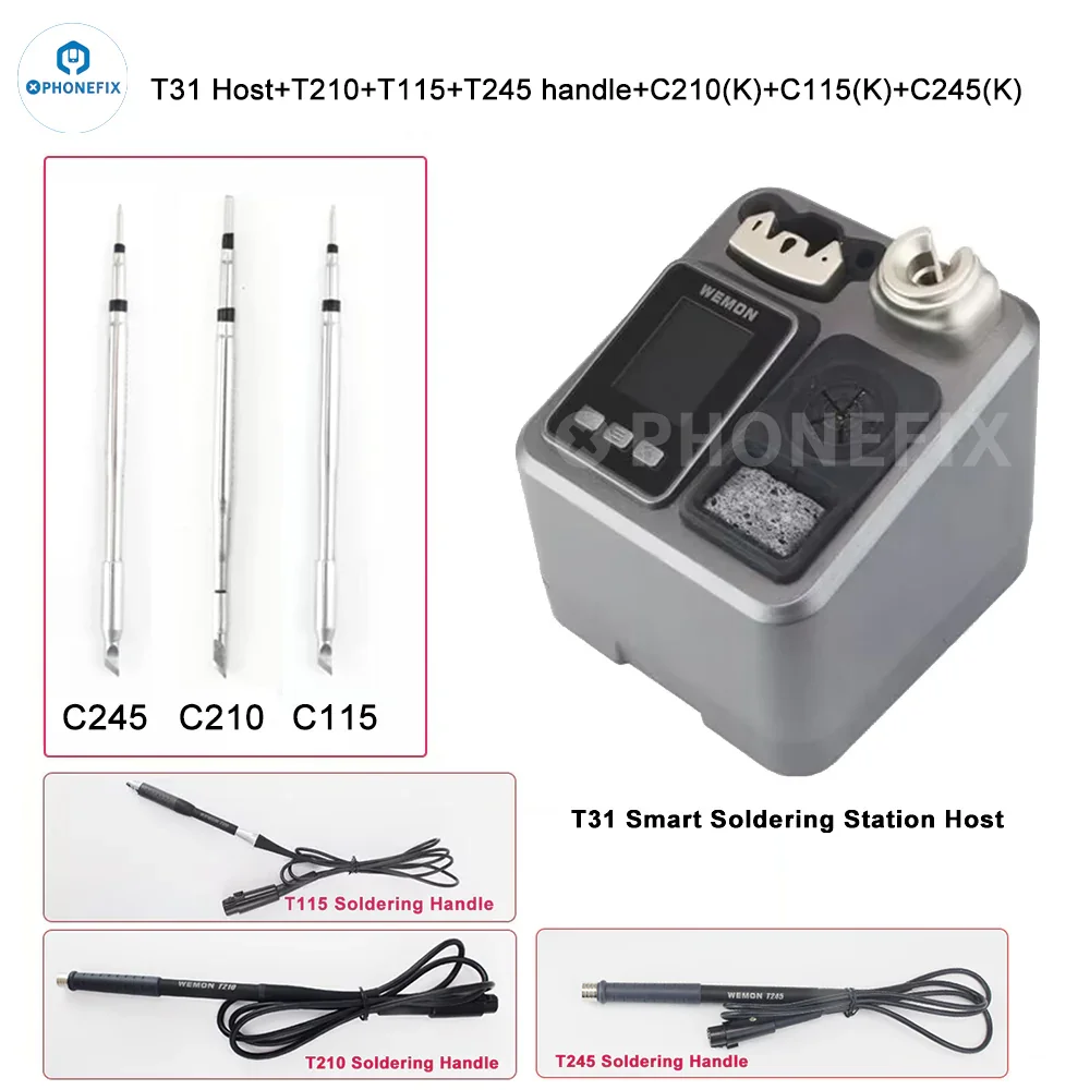 WEMON T31 Soldering Station Compatible C115 C210 C245 Iron Tip - Image 11