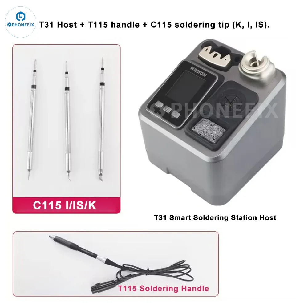 WEMON T31 Soldering Station Compatible C115 C210 C245 Iron Tip - Image 12