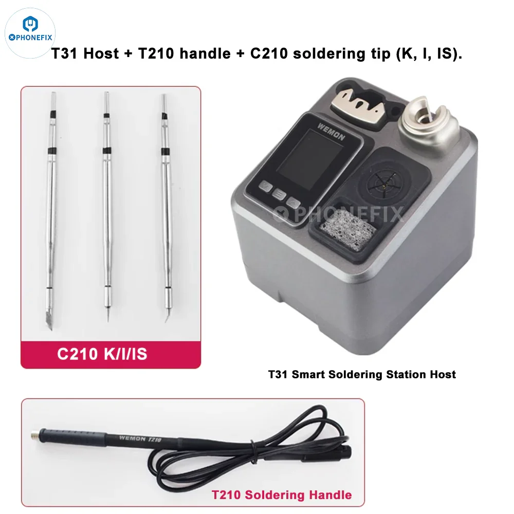 WEMON T31 Soldering Station Compatible C115 C210 C245 Iron Tip - Image 13