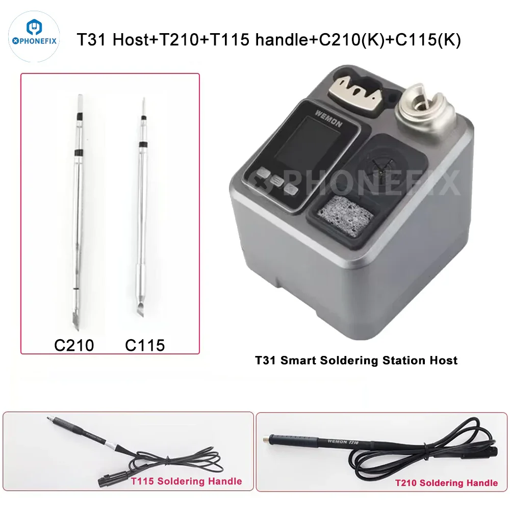 WEMON T31 Soldering Station Compatible C115 C210 C245 Iron Tip - Image 14