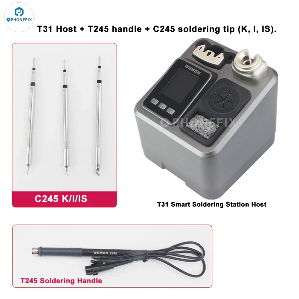 WEMON T31 Soldering Station Compatible C115 C210 C245 Iron Tip - Image 15