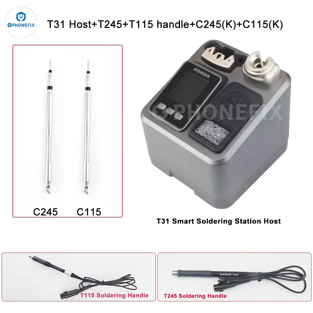 WEMON T31 Soldering Station Compatible C115 C210 C245 Iron Tip - Image 16