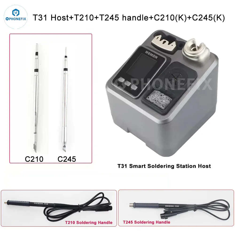WEMON T31 Soldering Station Compatible C115 C210 C245 Iron Tip - Image 18
