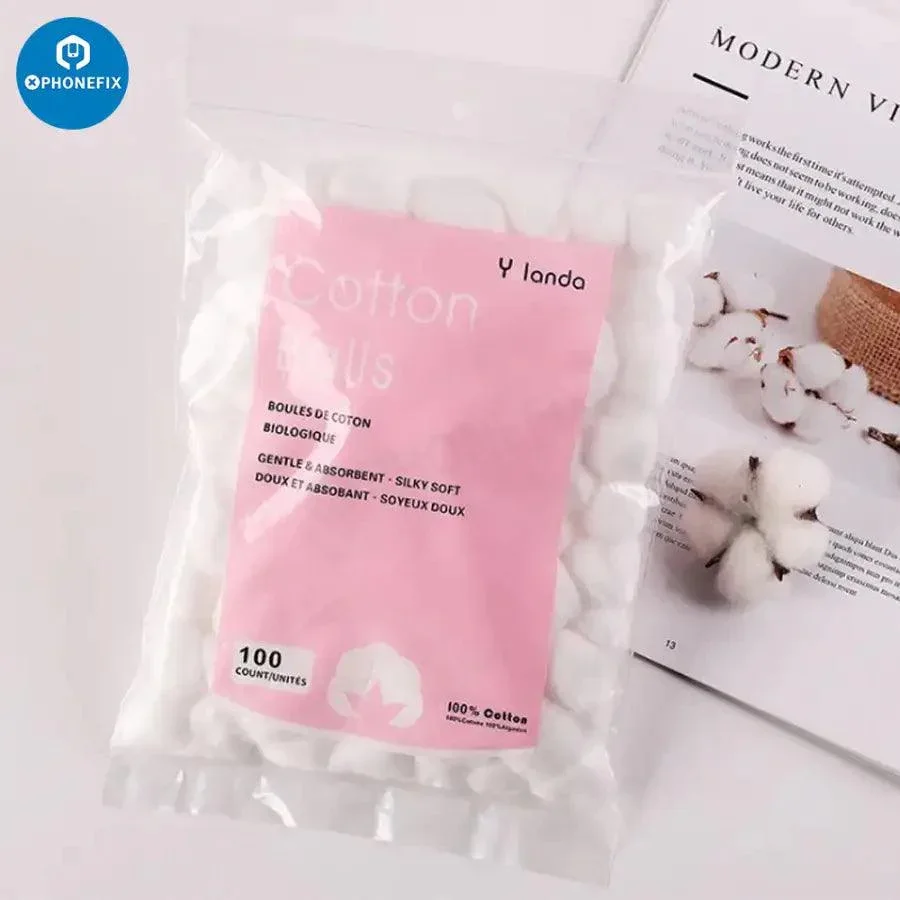 White Medical Cotton Ball For Phone Motherboard Cleaning Repair Tool - Image 2