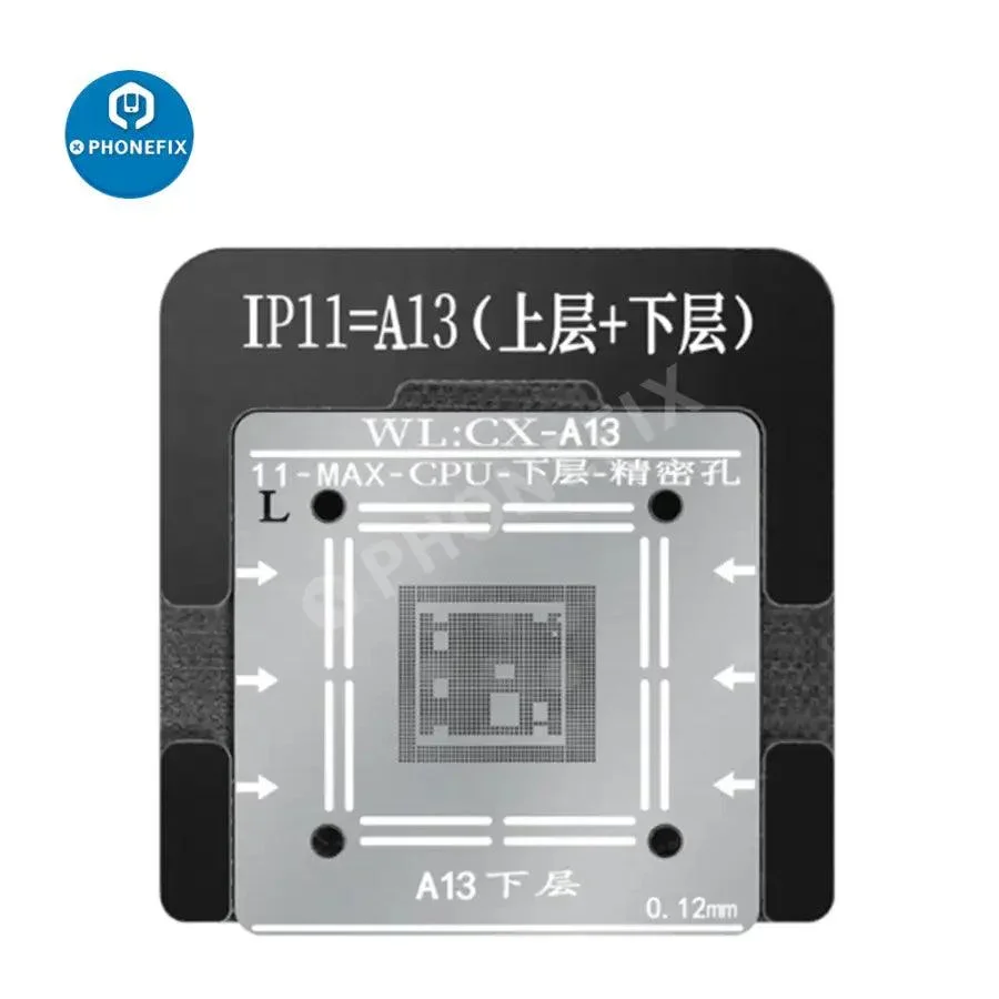WL 0.1mm BGA Reballing Stencils Kit For iPhone A8-A16 CPU - Image 15
