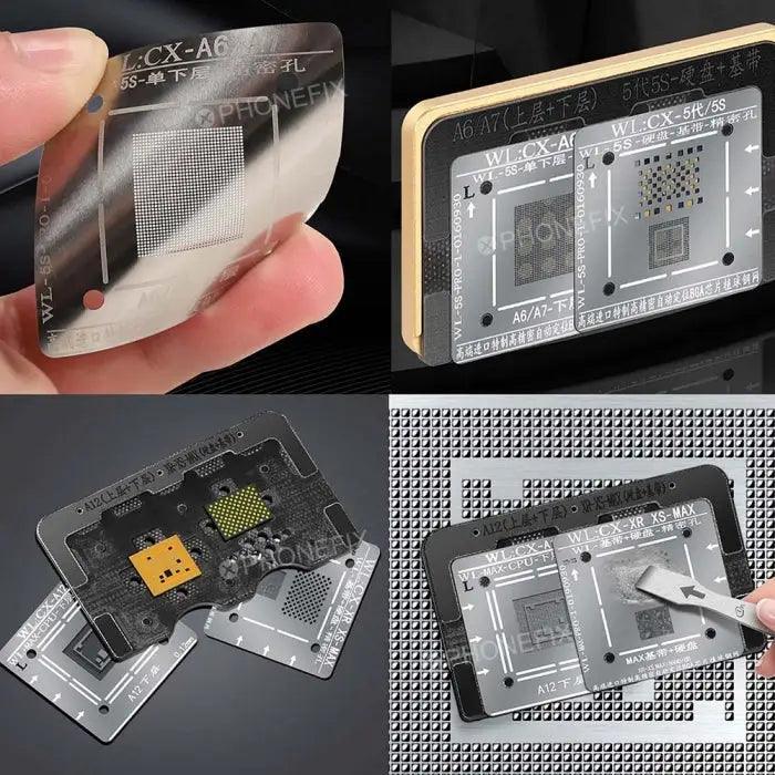 WL 2 In 1 CPU NAND BGA Reballing Stencil Platform for iPhone 6-XSM - Image 5