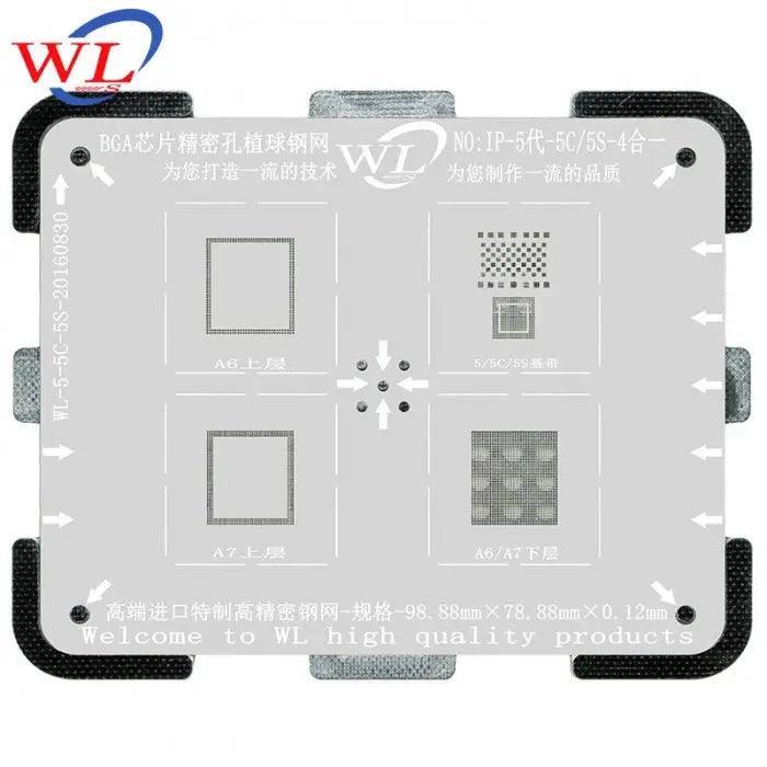 WL 4 IN 1 BGA Reballing Stencil Template For iPhone 5S 6P 6SP 7 8 8P - Image 3