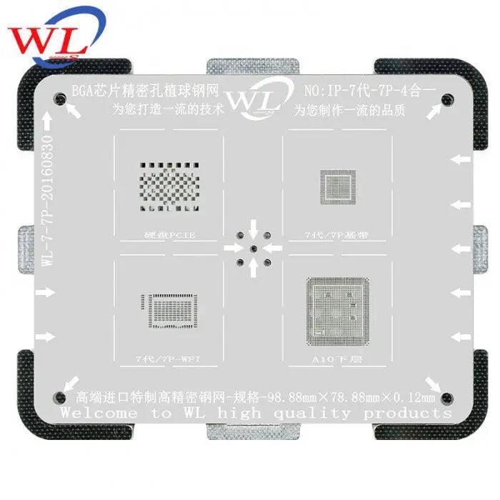 WL 4 IN 1 BGA Reballing Stencil Template For iPhone 5S 6P 6SP 7 8 8P - Image 5