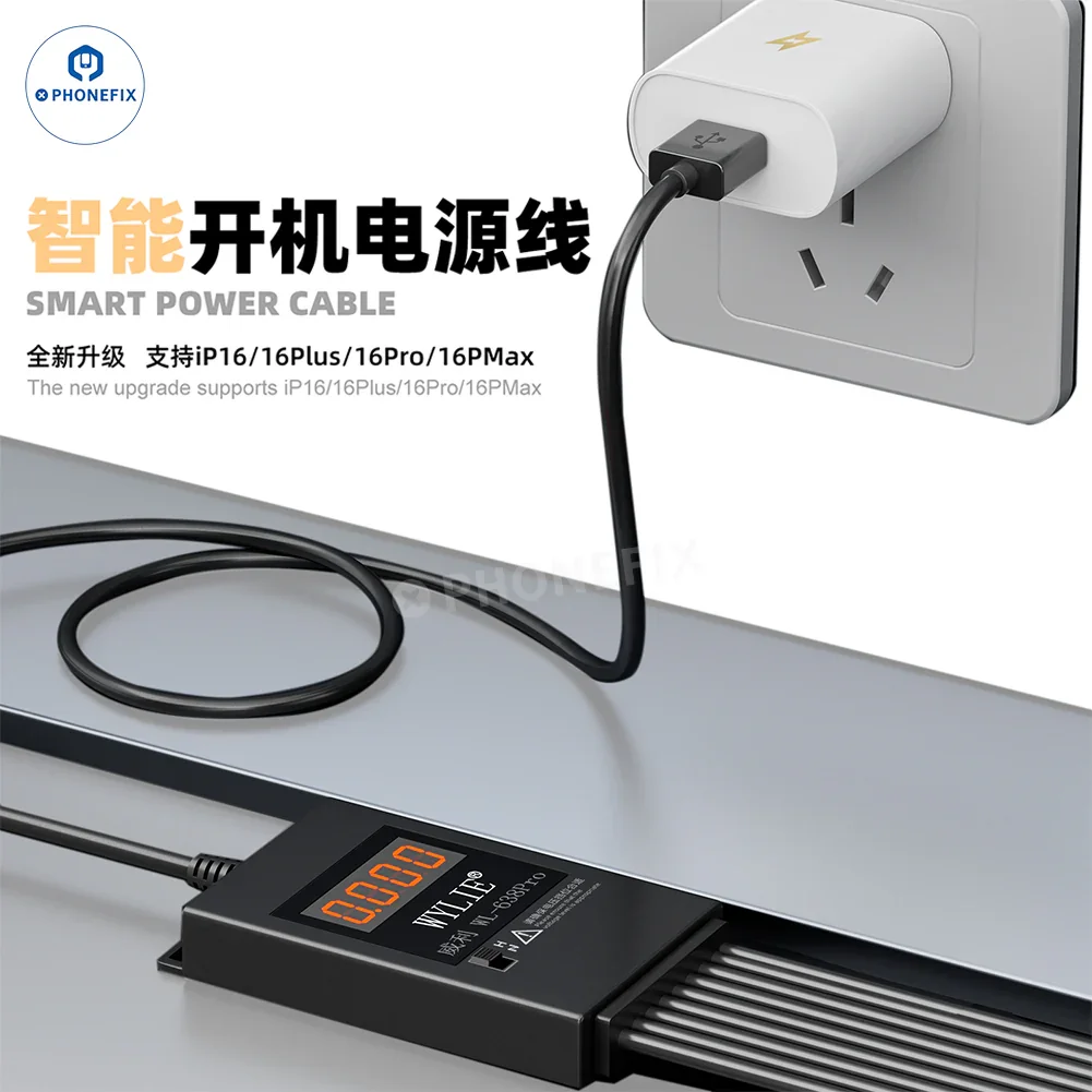 WL-638 Pro Smart Boot Power Supply Cable For iPhone Android Phones - Image 8