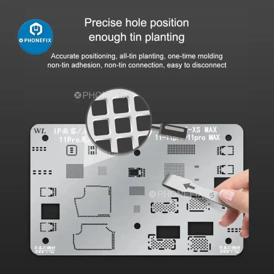 WL BGA Reballing Steel Mesh For iPhone Dot Matrix Face ID Repair - Image 2