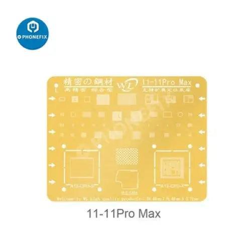 WL Golden BGA Reballing Stencil Net For iPhone 6-13 Pro Max Soldering - Image 11