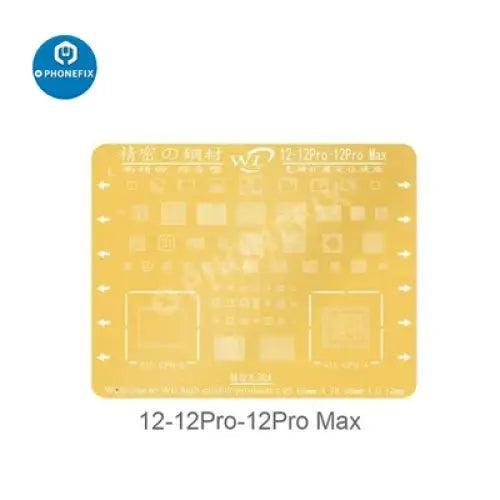 WL Golden BGA Reballing Stencil Net For iPhone 6-13 Pro Max Soldering - Image 12