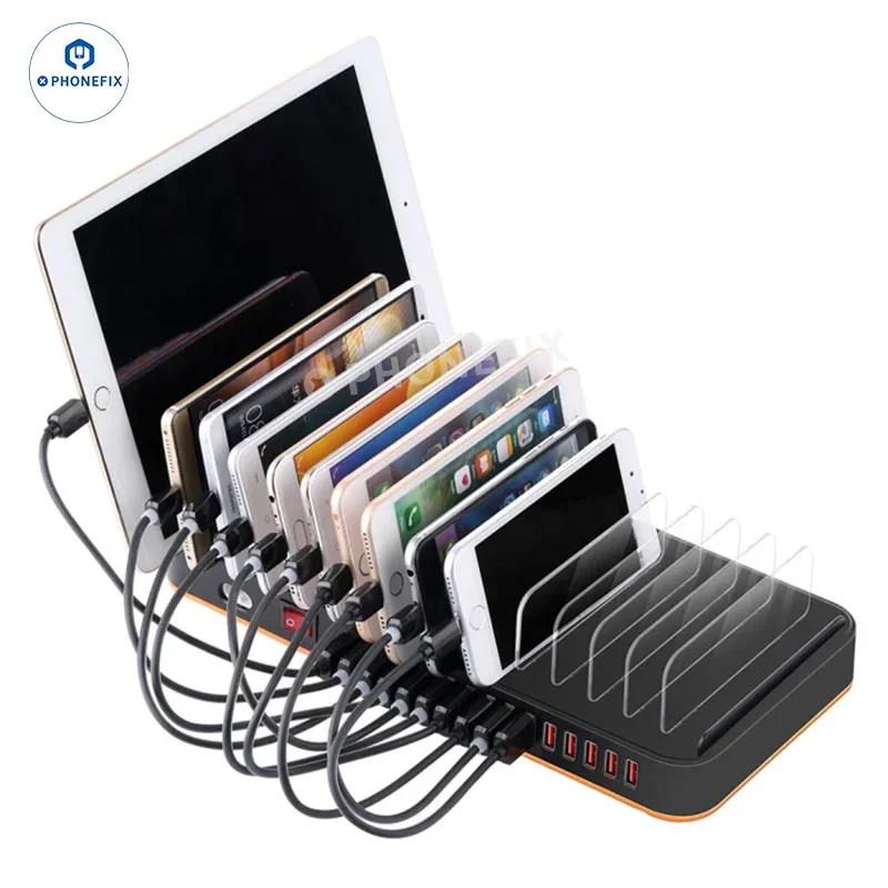 WLX 815 815P USB Charging Station with Storage Rack for Phone Tablet - Image 2