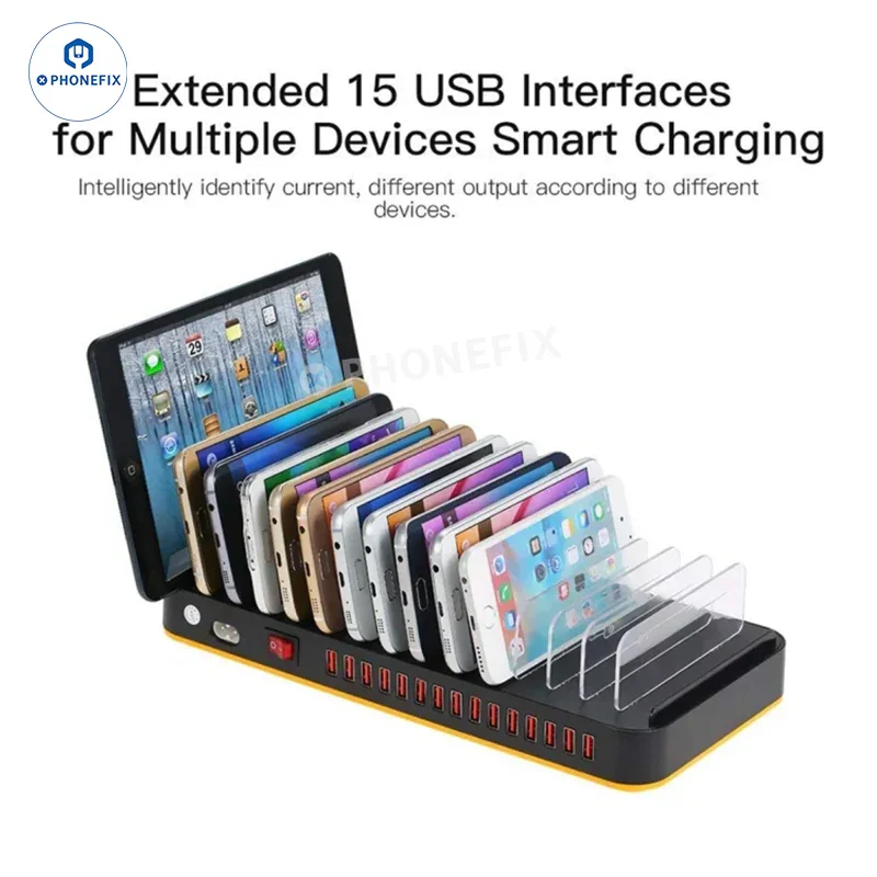 WLX 815 815P USB Charging Station with Storage Rack for Phone Tablet - Image 3