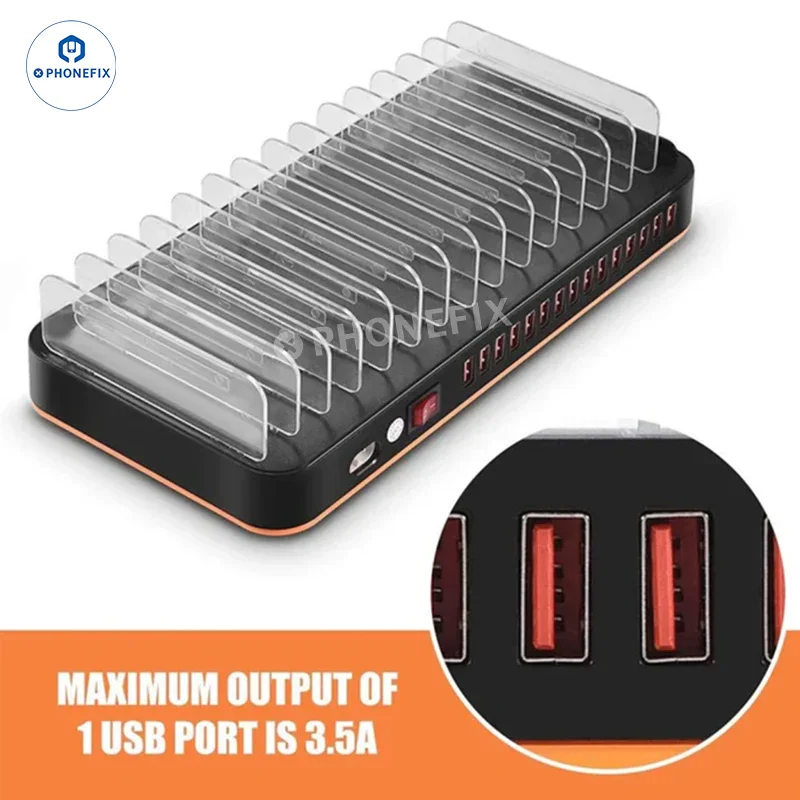 WLX 815 815P USB Charging Station with Storage Rack for Phone Tablet - Image 5