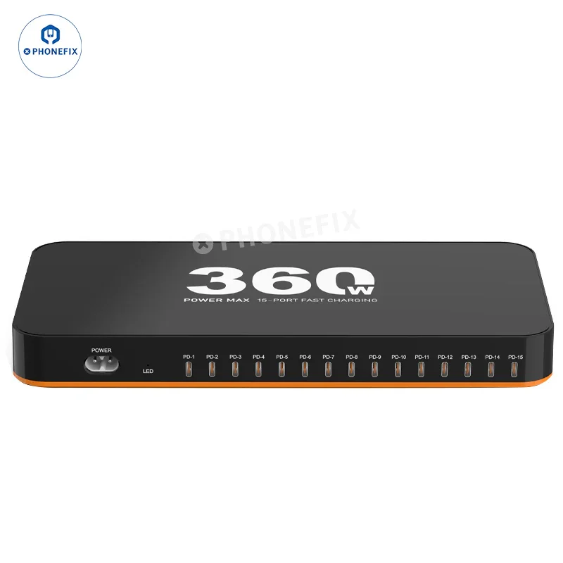 WLX-815C 360W 15 USB-C Ports PD Fast Charging Station - Image 10