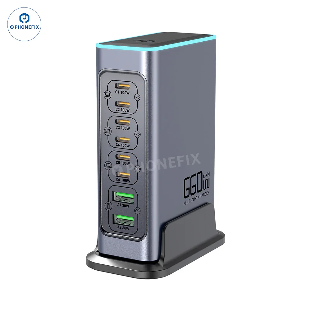 WLX-F8L 660W GaN 8-Port Fast Charger PD/QC3.0 Charging Station - Image 7