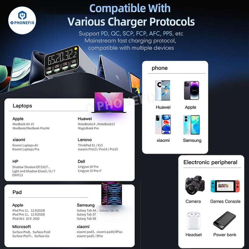 WLX-M3 WLX-M1 Wireless Charger QC PD USB-A USB-C 8 Ports - Image 12