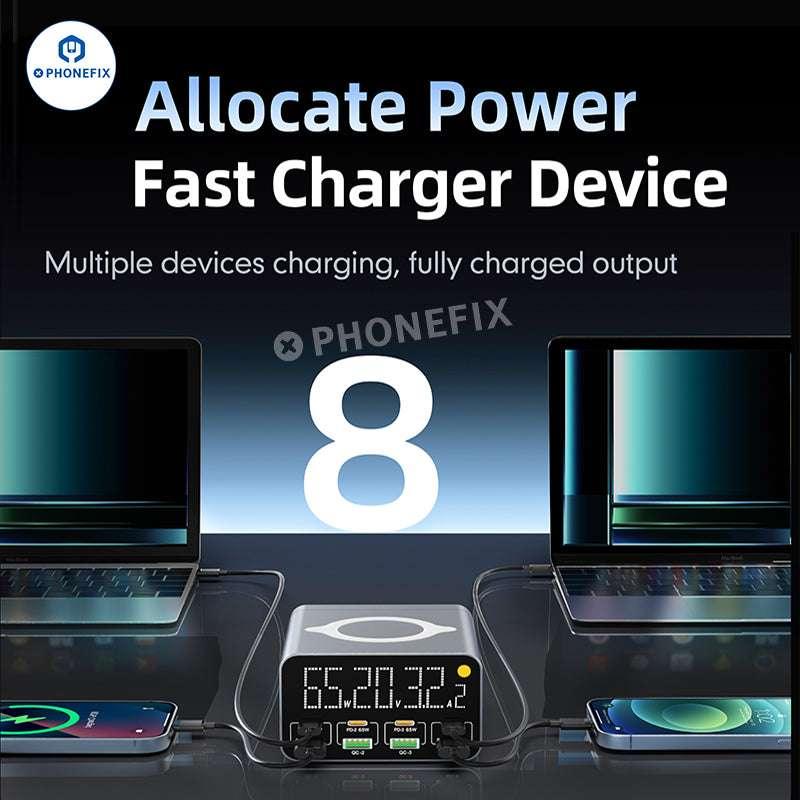WLX-M3 WLX-M1 Wireless Charger QC PD USB-A USB-C 8 Ports - Image 15