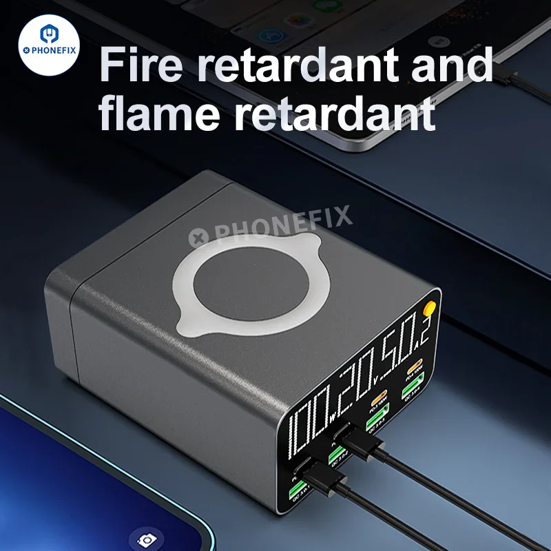 WLX-M3 WLX-M1 Wireless Charger QC PD USB-A USB-C 8 Ports - Image 4
