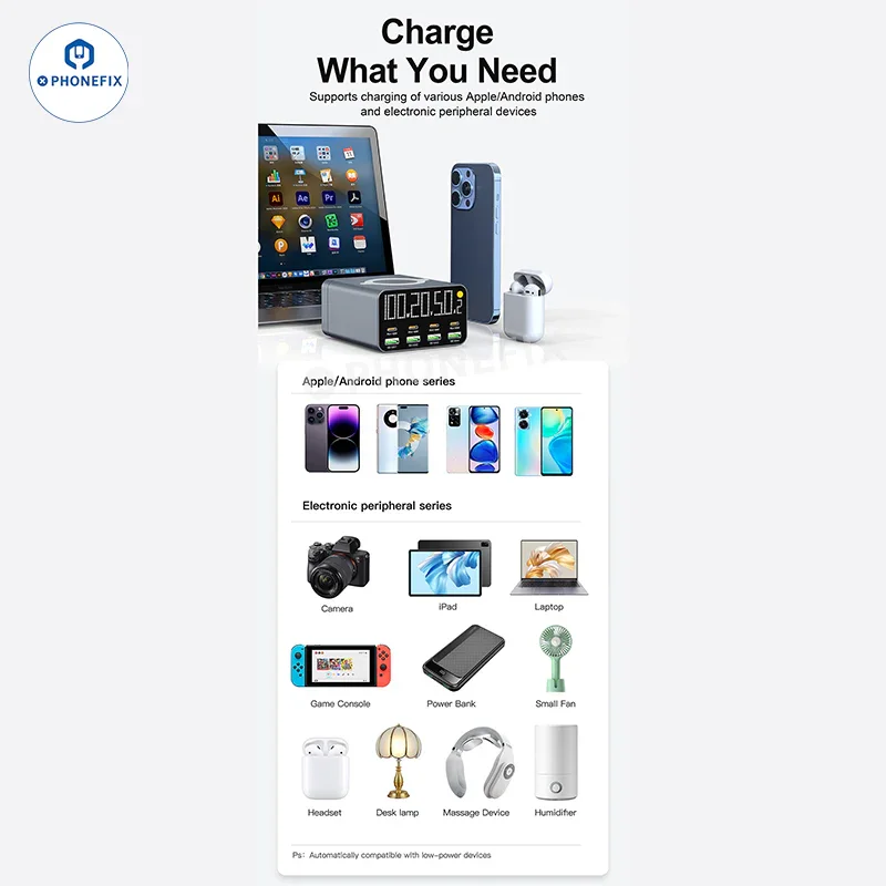 WLX-M3 WLX-M1 Wireless Charger QC PD USB-A USB-C 8 Ports - Image 6