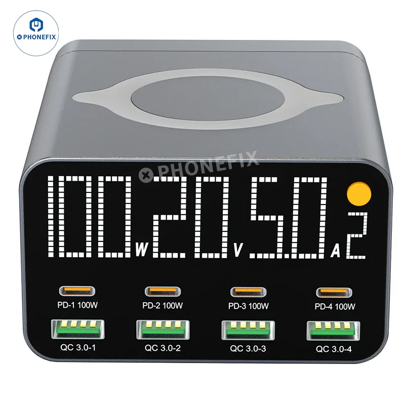WLX-M3 WLX-M1 Wireless Charger QC PD USB-A USB-C 8 Ports - Image 9