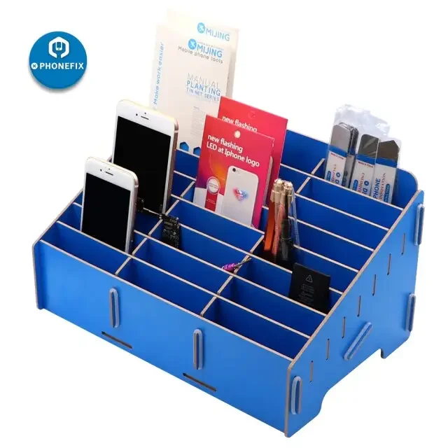 Wooden Organizer - 24 Grid Desktop & Classroom Phone Storage Box - Image 6