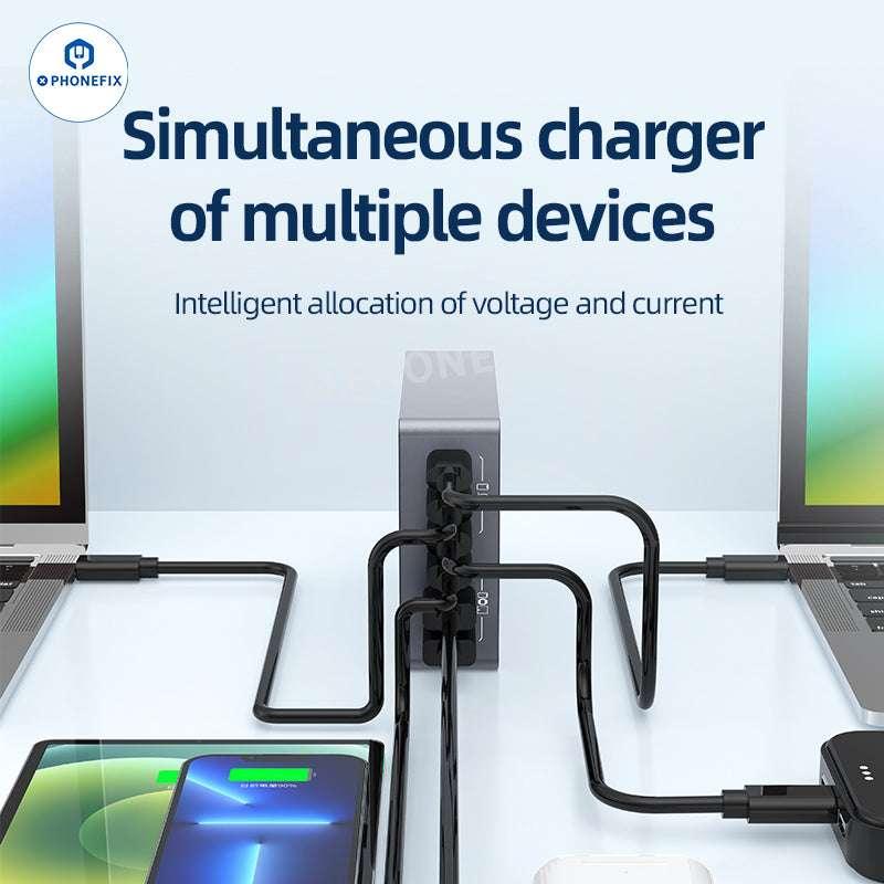 WT-F8A 220W GaN Desktop Smart Charger USB-A Type-C - Image 3