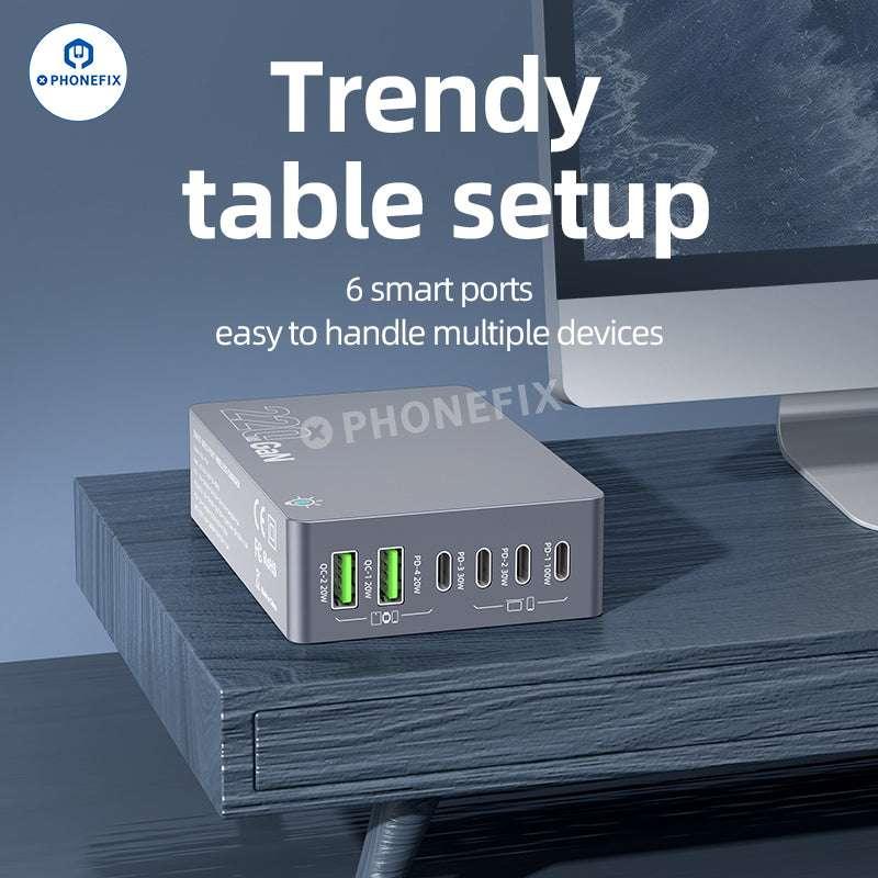 WT-F8A 220W GaN Desktop Smart Charger USB-A Type-C - Image 4