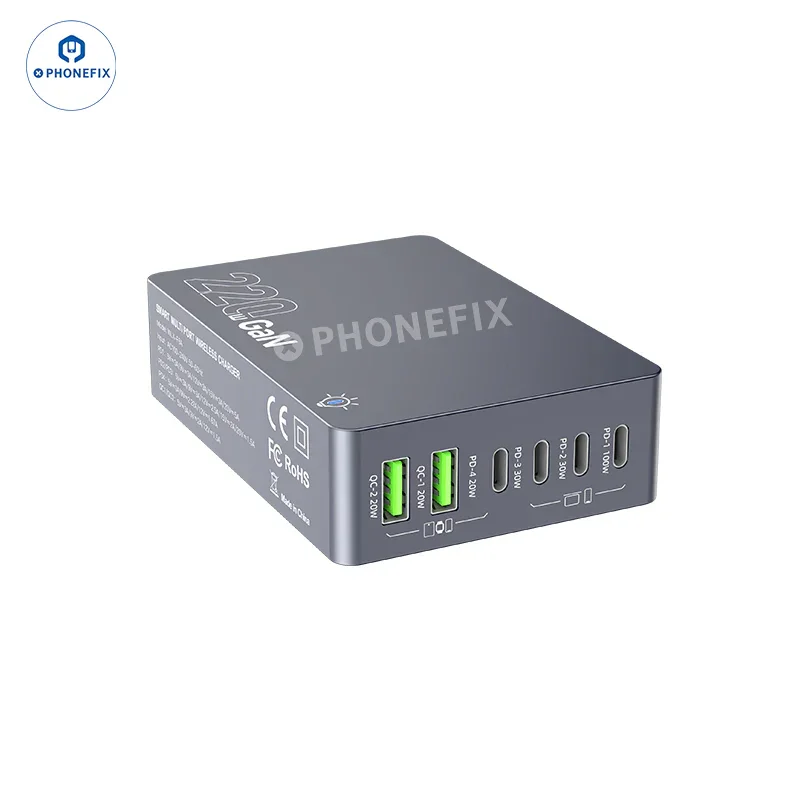 WT-F8A 220W GaN Desktop Smart Charger USB-A Type-C - Image 8