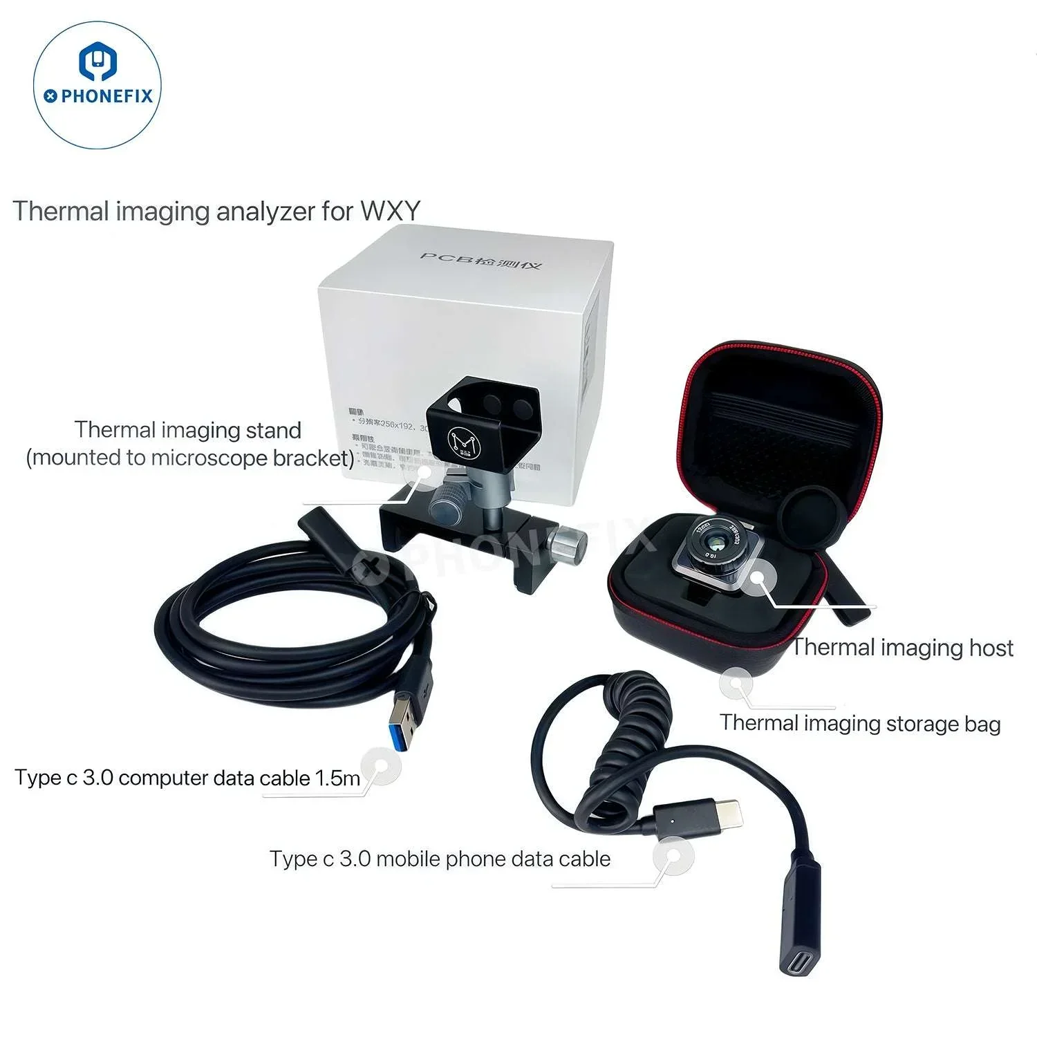 WXY Thermal Imaging Camera 512 x 384 Resolution PCB Fault Analyzer - Image 3
