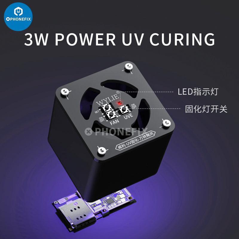 WYLIE 2 IN 1 UV Curing Lamp Cooling Fan Phone PCB Repair Tool - Image 2
